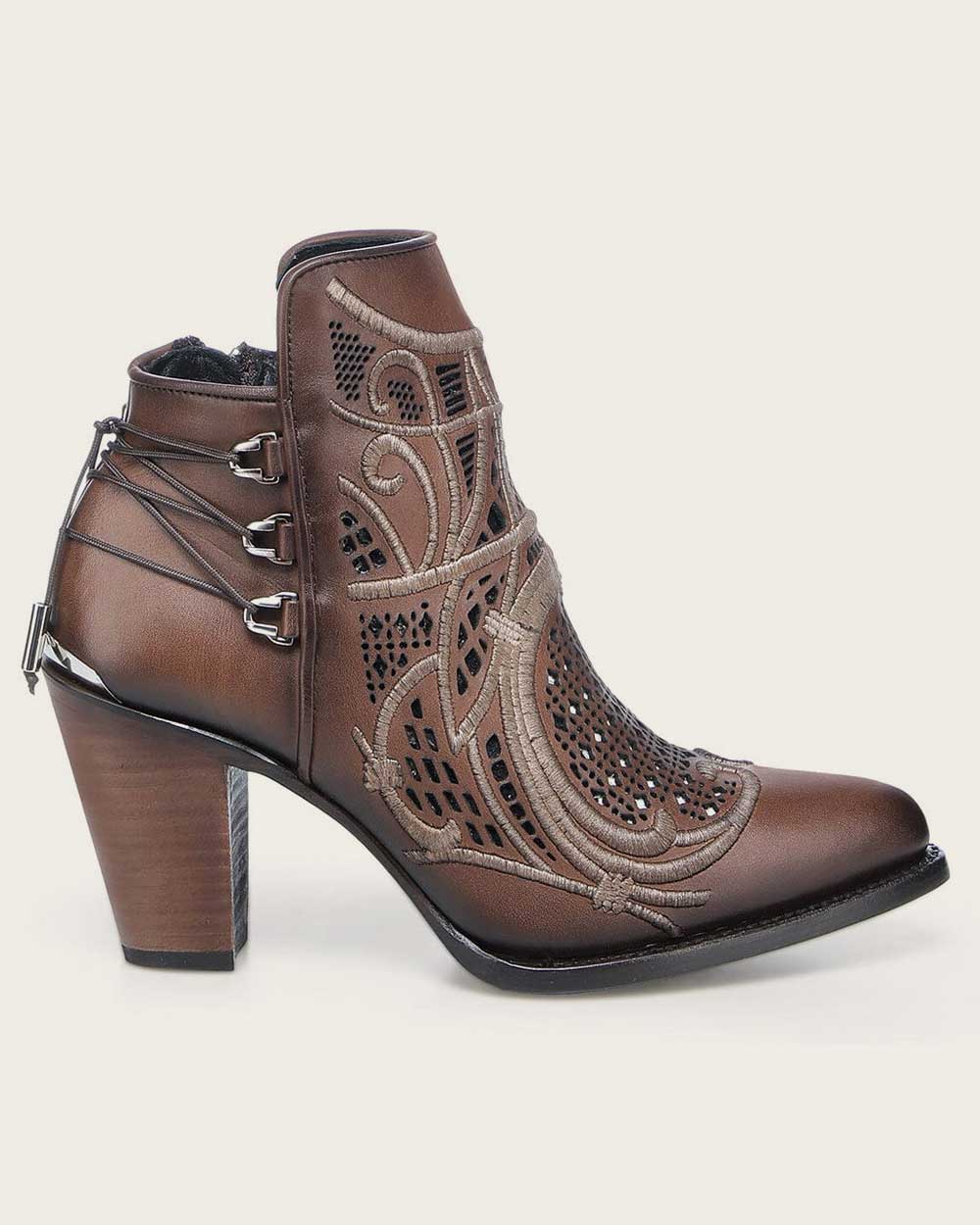 Ankle embroidered honey bootie CU434