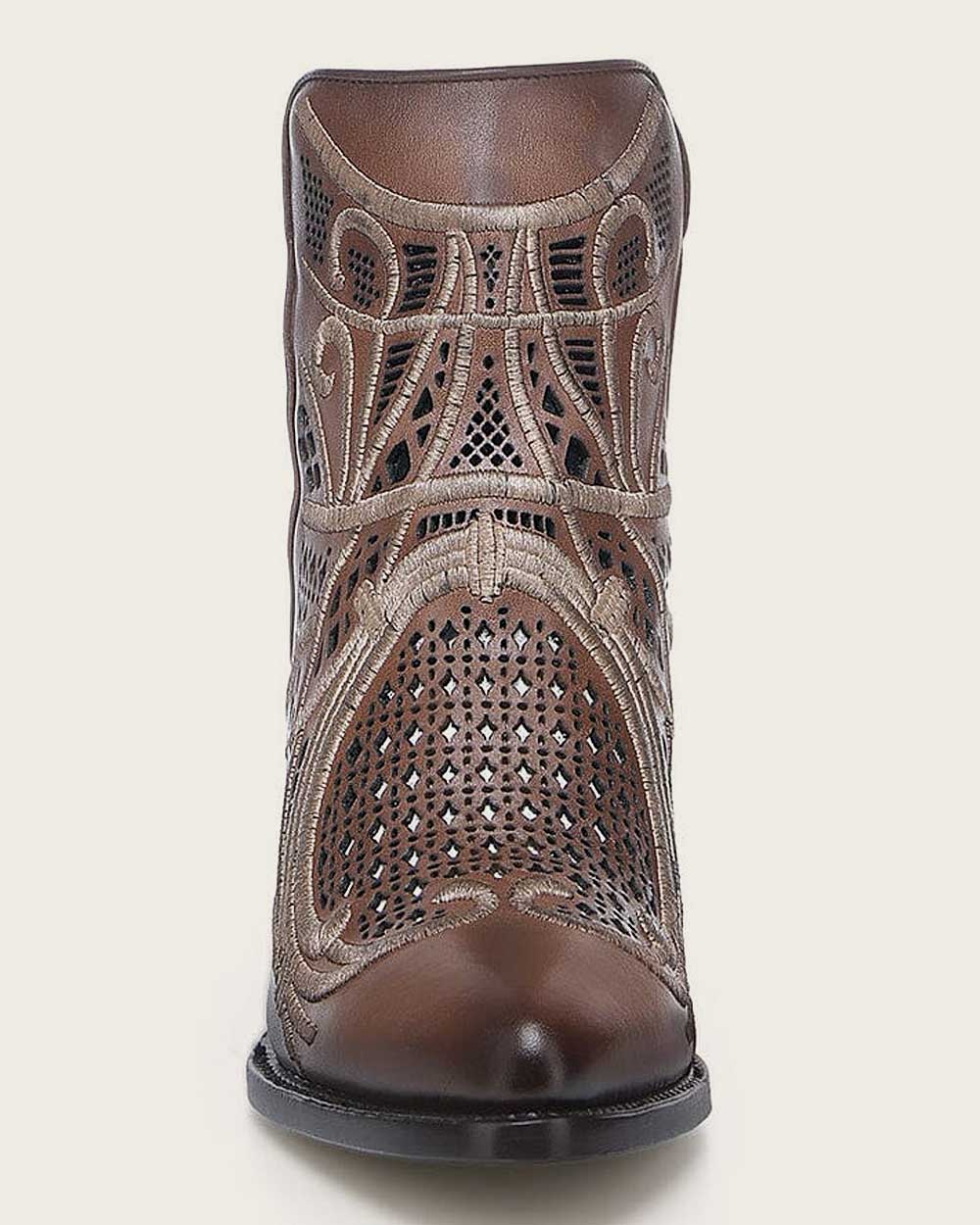 Ankle embroidered honey bootie CU434