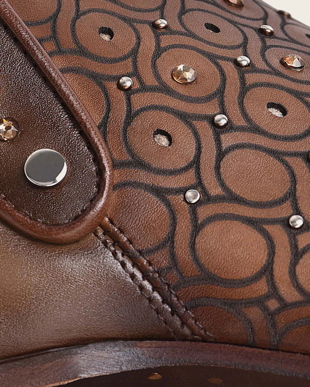 Ankle Handwoven Honey Brown Bootie CU481