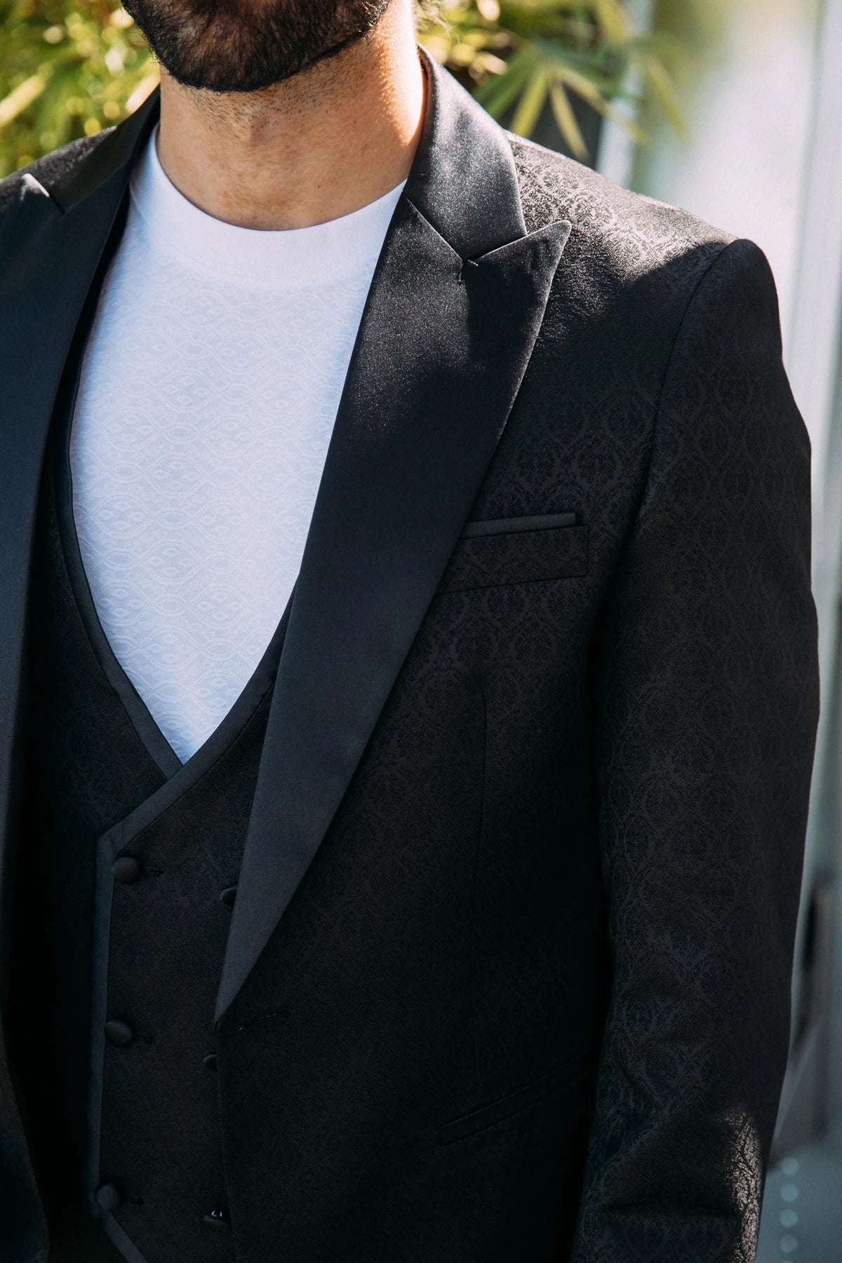 Jacquard Blazer & Vest Set BLV11321