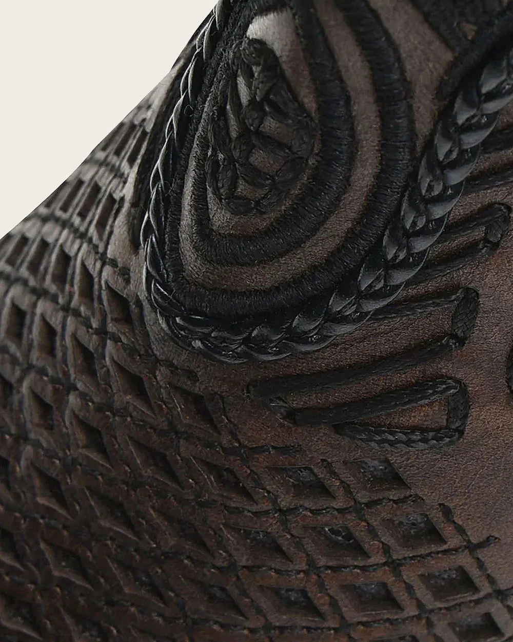 Artisan Embroidered Leather Ankle Booties CU635