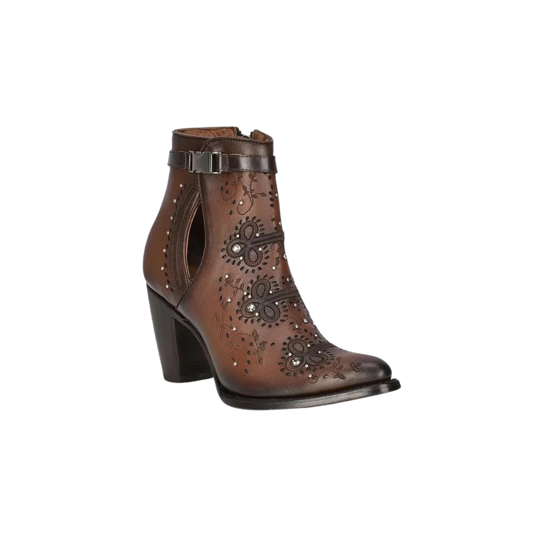 Cuadra CU637 LD Honey Embroidery & Studs & Harness Round Toe