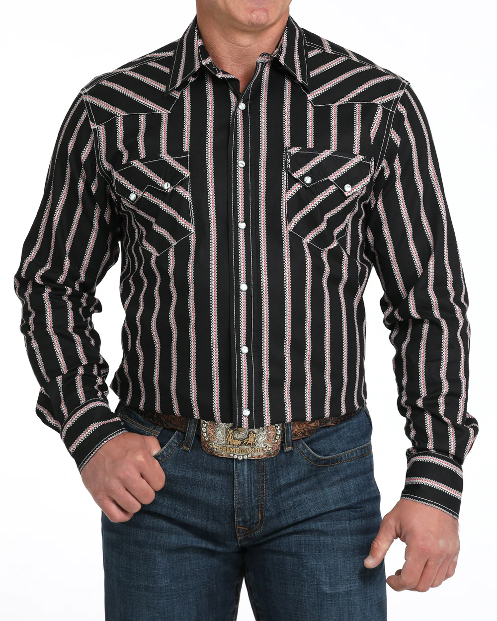 MTW1301088-S MEN’S MODERN FIT SNAP FRONT WESTERN SHIRT
