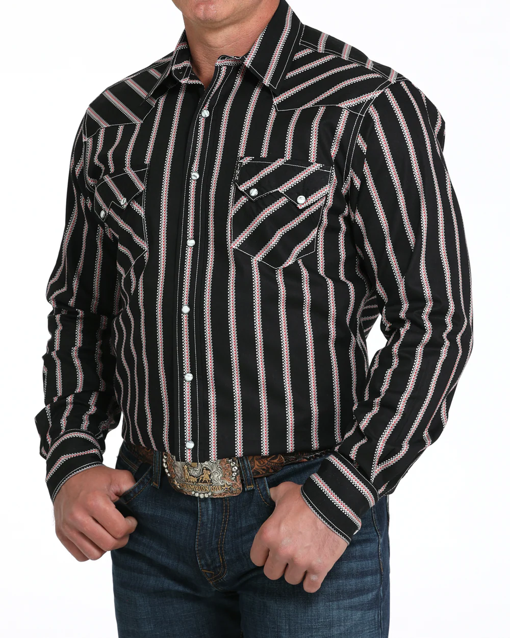 MTW1301088-S MEN’S MODERN FIT SNAP FRONT WESTERN SHIRT