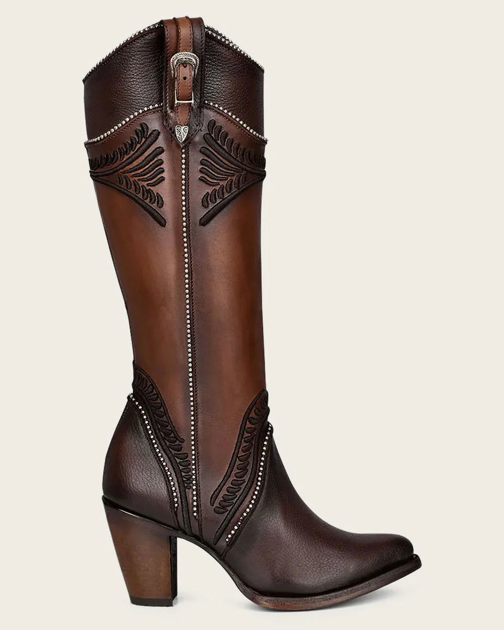 Cuadra Elegant Honey Embroidered Knee-High Boot for Women CU583