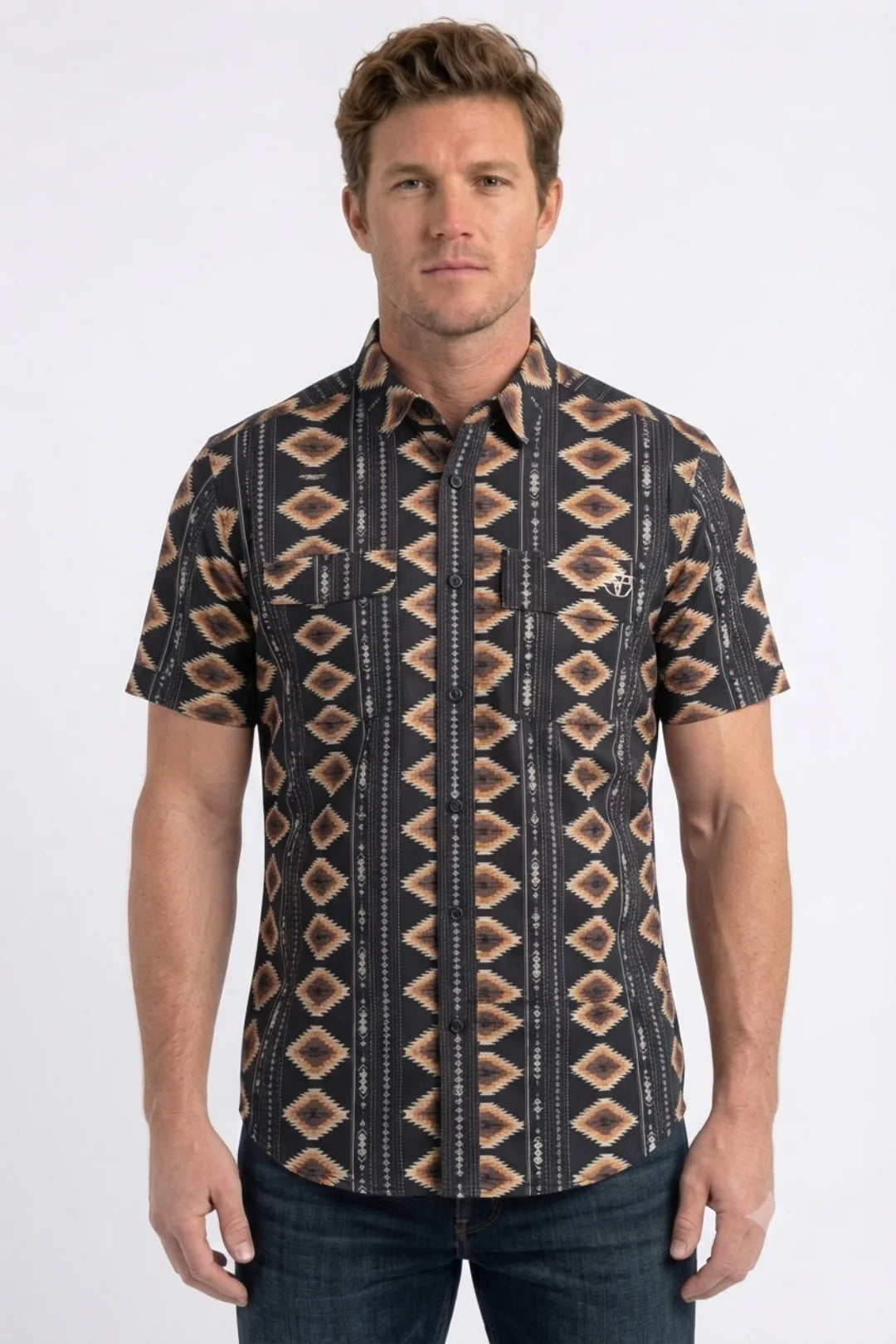 Diamond Tribal Print Performance Shirt PGS11555