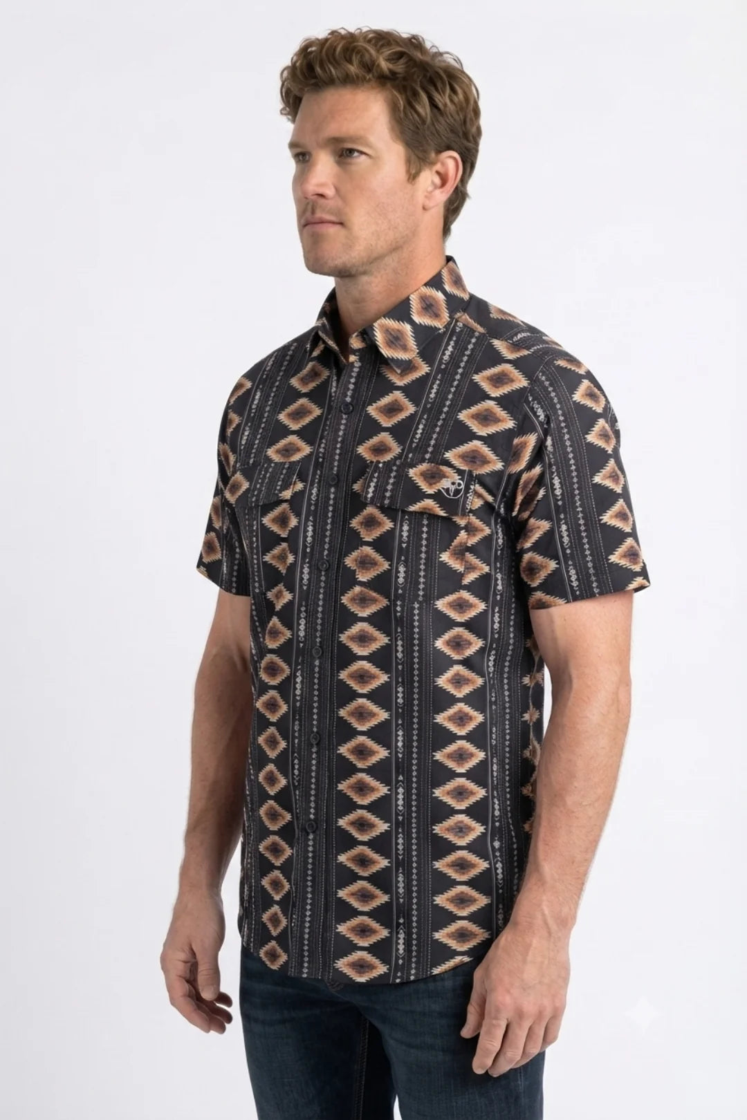 Diamond Tribal Print Performance Shirt PGS11555