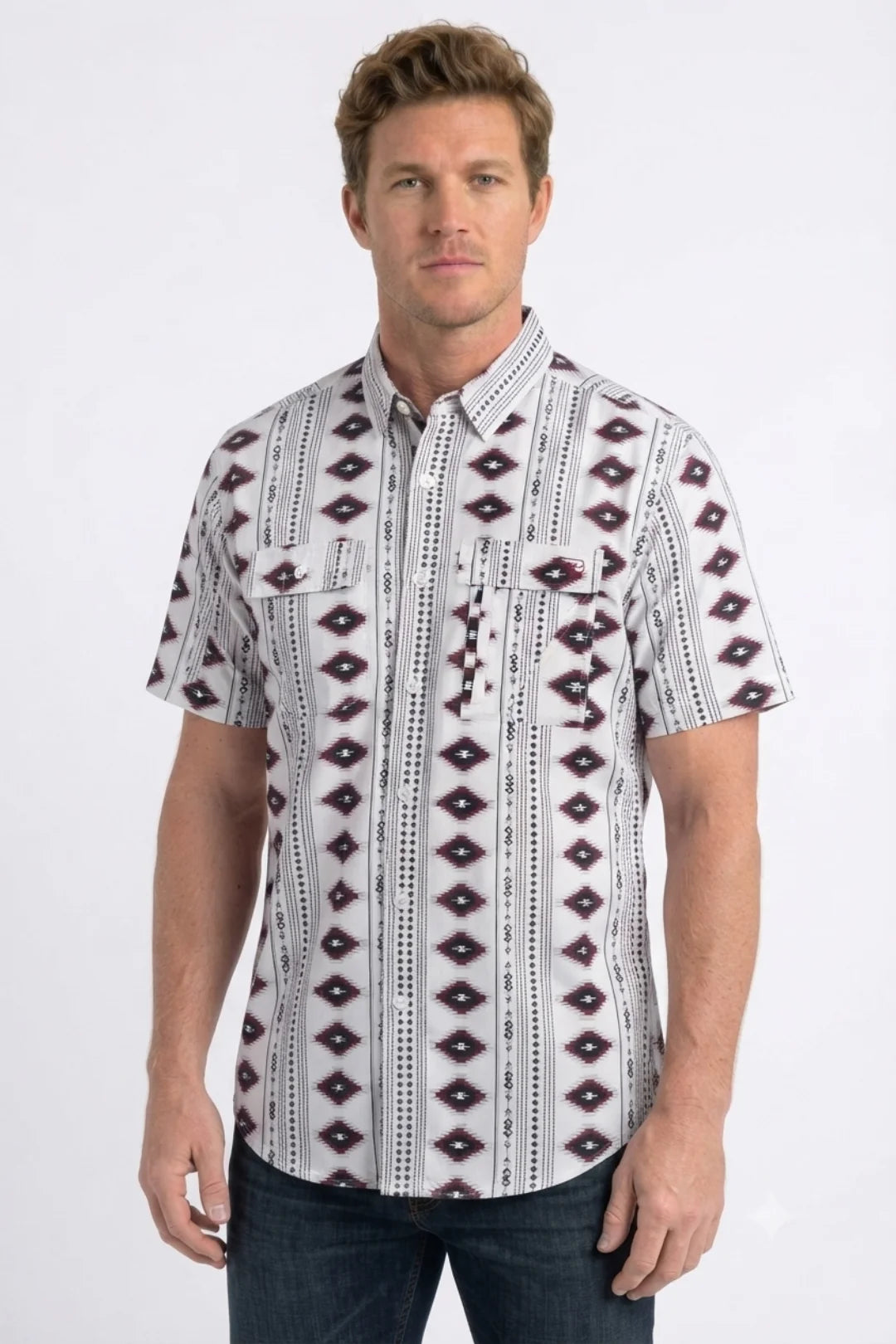 Diamond Tribal Print Performance Shirt PGS11554